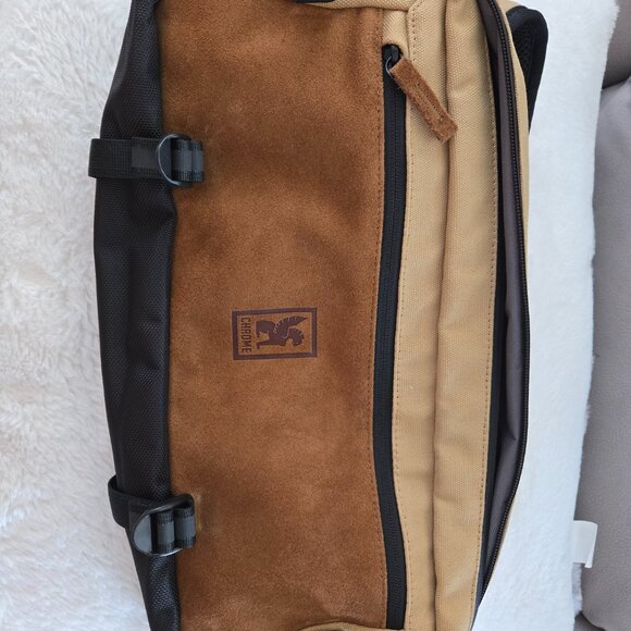 Chrome Kadet Suede and Canvas Crossbody Sling Bag - Picture 1 of 3